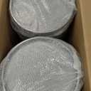 2 Piece Cylindrical Coffee Table Metal Cylindrical Small Side Table for Living Room Sofa Apartment Small Space,Silver, 16" D * 16" W * 22.25"