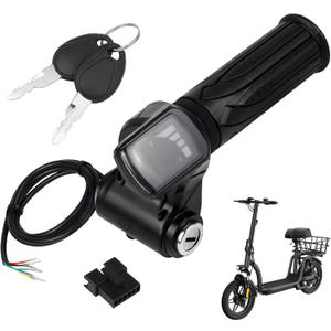 GregYoung 36v Scooter Throttle,6 Pin Scooter Replacement Parts with Battery Charge Display,Compatible with Gotrax Flex Electric Scooter