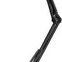 GLOBE Electric 5698601 28" Heavy Base Top Moving Spring Balanced Swing Arm Desk Lamp, Black, On/Off Rotary Switch on Shade, Office Decor, Reading Light, Home Essentials, Room Lighting