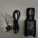 Solofish 1500lm Slidable Tactical Flashlight with Green Beam Compatible with Picatinny 21mm Width Rail for Rifle (Not for Pistol), Rechargeable Weapon Light with Strobe/Momentary/Power Indicator