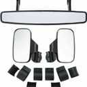 Motorcycle 1.75" Side & Wide 15" UTV Mirror Side Rearview Mirrors Compatible With Polaris RZR PRO XP800 900 1000 Ranger ymaha Kawasaki MULE(A with B Style)