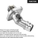 Engine Coolant Thermostat Housing Assembly - Compatible for Hyundai Elantra 2.0L L4 - Gas 2017-2020,for Hyundai Veloster 2.0L L4 - Gas 2017-2020 [Base, Premium] - Replace Part 255002E085
