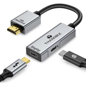 HDMI to USB C Adapter 4K60Hz, Unidirectional HDMI Male (Source) to USB C Female (Display) for Portable Monitor, AR Glasses XREAL One/Air 2 Pro/VITURE Pro/Rokid, PS4/5, Xbox, Switch, ROG Ally