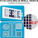 2 x Air Vent Deflector for Ceiling & Wall Vents, Wind Powered Rotating AC Vent Deflector, Heat & Heater Vent Deflector for Better Air Circulation, Prevent Direct Draft,White,8 Inch,3 Pack