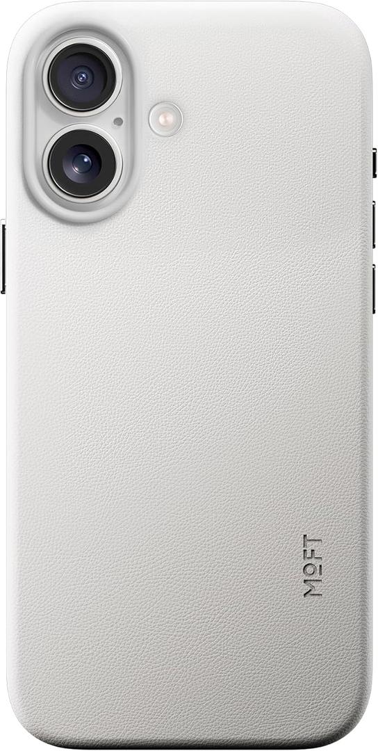 MOFT for iPhone 17 Case- MOVAS Snap Case, MagSafe Compatible, Soft-Touch Vegan Leather, Classic Minimalist Design, Lightweight, Stain-Resistant & Camera Protection, Misty Cove