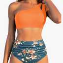 Women High Waisted Bikini - One Shoulder Bathing Suit Tummy Control Two Piece Swimsuit 2025