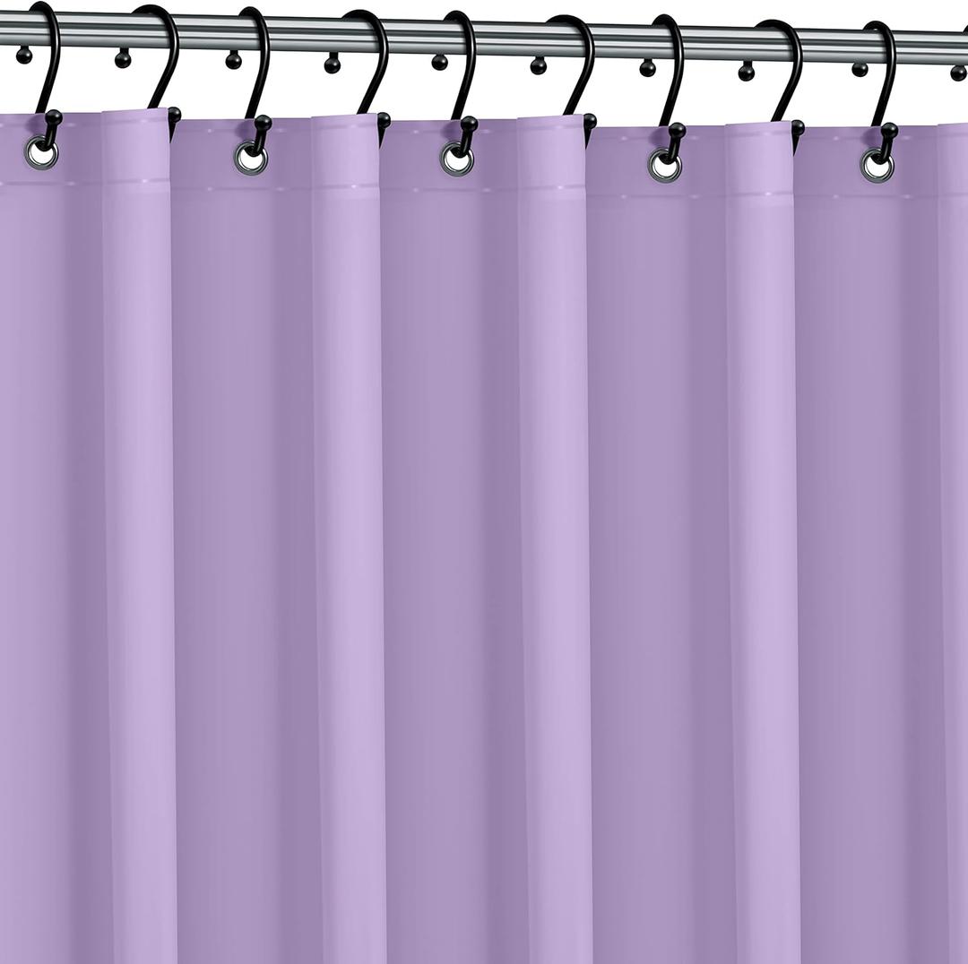 Premium Shower Curtain Liner, 72"W X 72"H - PVC-Free, 6G PEVA Shower Curtain with 12 Rust Proof Grommets And Magnet-weighted Bottom Hem - Moisture Stain Proof Shower Curtain Liner - Lavender
