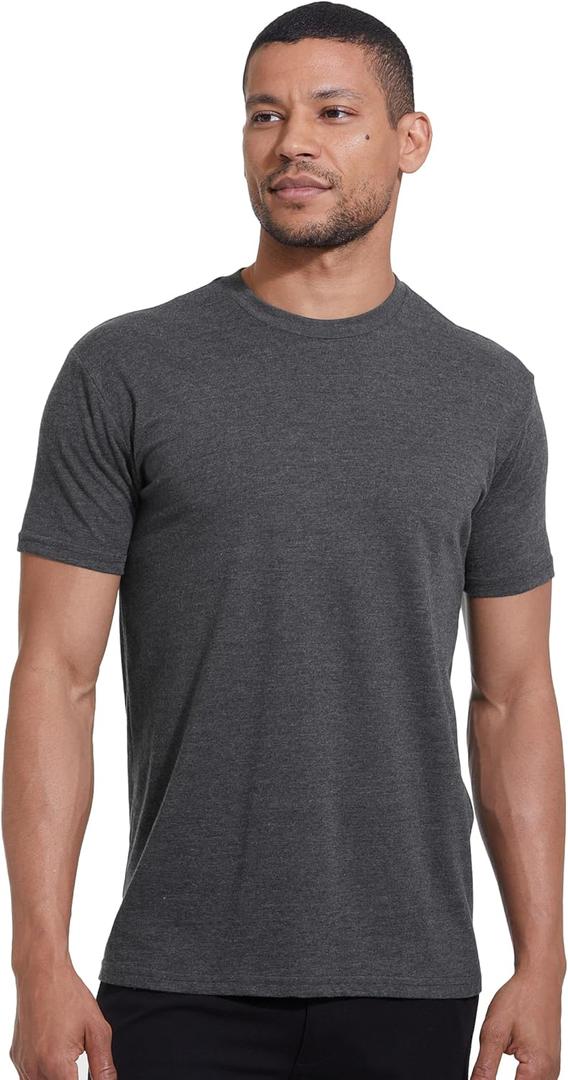 True Classic Mens T-Shirts - Short Sleeve Crew Neck Plain Novelty T Shirt for Men (Medium, Charcoal Heather Gray)