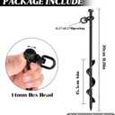 Ground Anchors (1pcs) Easy to Use 10mm Diameter, Heavy Duty Anchor Hook for Camping Tent, Canopies, Car Ports, Sheds, Swing Sets, Securing Animals  Black Powder Coated