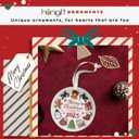 2025 Christmas Ornament - Gingerbread Snowman Candy Bell Cookie Chocolate Christmas Ornaments, New Year Ornaments - Hodiday Gifts for Family, Friends, Mom, Dad - Ceramic Ornament 2025