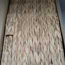 Storage BasketsWicker Baskets,Hyacinth Basket For Shelf,Folding 2 Packs Handmade Woven, Seagrass Baskets,Shelf Baskets For Storage Toys Books And Clothes and Other What You Want