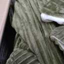 Fluffy Velvet Comforter Set King 3 Pieces - Super Soft & Fuzzy Oliver Green Comforter Set for Winter Warm Fleece Bedding, 1 Luxury Cozy Faux Fur Down Alternative Comforter with 2 Pillow Cases