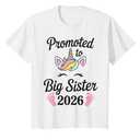 Kids Promoted to Big Sister 2026 T-Shirt, L