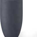 Kante 24 Inch Tall Round Concrete Planter, Large Indoor Outdoor Plant Pots with Drainage Hole and Rubber Plug, Modern Decorative Garden Pots for Home Patio Porch, Charcoal