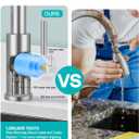 Kicimpro Kitchen Faucet with Pull Down Sprayer, Zero Leakage 3 Hole Brushed Nickel RV Kitchen Sink Faucet with Water Line, NSF Certified Lead-Free 304 Stainless Steel Touchless Kitchen Sink Faucets