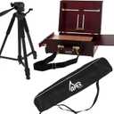 SoHo Urban Artist Scout Pochade Box with Apex Tripod - Adjustable Camera Stand and Compact Artist Easel for Outdoor Painting, Field Photography, and Travel Studio Setup