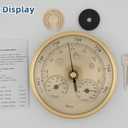 3-in-1 Weather Station - Thermometer Hygrometer Barometer for Home 130mm, Indoor Outdoor Weather Station with Easy-Read Dial, Wall/Desk Mounted for Greenhouse Office Lab