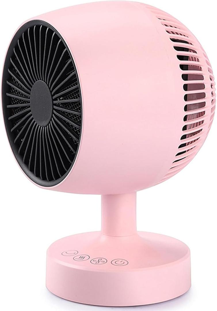 Space Heater,Small Space Heater,1200W Desk Heater for Office,160 Lateral Auto Oscillating,3 Gears Adjustable,PTC Ceramic Heating,Tip-over & Overheat Protection,Fast Heating, Hot And Cold Air Pink