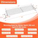 QuliMetal Stainless Steel Warming Rack for Weber Spirit 300, Grill Parts for Weber Spirit 2 300 Series Grills with Front Control Knobs, 7641 Upper Rack for Weber Genesis Silver Gold B/C Grills