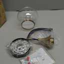 Ymlii Indoor Wall Sconce, Black and Gold Wall Light Fixture with 4.9 Inches Clear Glass Shade, Bathroom Vanity Lights, Wall Lamp for Living Room, Bedroom, Hallway