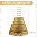 Wenqik 5 Pcs Metal Gold Cake Stand 16/14/12/10/8 Inch Round Cake Holder Display for Dessert Table Cookies Fruit Serving Tray Cupcake Pastry Riser for Wedding Birthday Party and Events