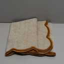 Beige Scalloped Pillow Cover Pack of 2 Spring Chenille Decorative Throw Pillow Covers 18x18 Cute Boho Couch Pillow Covers Aesthetic Funky Preppy Pillow Cases for Sofa Living Room