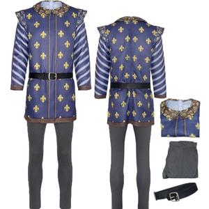 Prince Charming Cosplay Costume Prince Charming Outfits Shirt Pants Belt Uniform Outfits (X-Large)