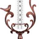 pearlstar Rain Gauge Outdoor Bird Copper Rain Gauge 7" Capacity Rain Gauges with Metal Stake Plastic Tube for Yard Garden Patio Pathway Decor