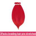 2 x 26 Inch 3 Pack Pre Stretched Braiding Hair