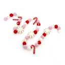 Glaciart One Peppermints and Candies Felt Ball Garland - Pompom Holiday Decoration Hand-Made from Natural Wool - Cute Hanging Decor for Christmas Tree, Kids Bedroom, Living Room, Nursery - 9 Feet Long