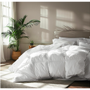 Serta Goose Feather Down Fiber Cotton Comforter Queen Size  100% Cotton Duvet Insert  Hotel Luxury Hypoallergenic Bedding Comforter All Season Medium Warmth