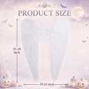 Jenaai Large Angel Wings, Feather Wings Halloween Costume for Women
Halloween Angel Costume Wings with Elastic Straps for Women, Cosplay Wing Props for Halloween Party Wedding