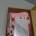 Pickmesh Valentine's Day Gift Basket Small Woven Basket with Gift Bags Tissue Paper Love Letters Bow Knot Clear Cellophane Bags Tags for Valentines Day Holiday Birthday Party Supplies