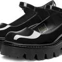 DREAM PAIRS Women's Mary Janes Shoes Platform Dress Low Heel Chunky Pumps Round Toe Ankle Strap Pumps Shoes Oxfords Esther (8, Black)