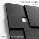 Framed 3D Textured Geometric Wall Art for The Home Decor, Featuring a Black and White Abstract Design With a Striking Aesthetic Ldeal for Bedrooms and Stairwell Corners Office Wall 16x24 in