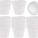 12 PCS Small Mini White Clay Pots with Drainage Holes, 2.5inch Terra Cotta Pot Clay Ceramic Pottery Planter,Succulent Nursery Pot/Cactus Plant Pot,for Indoor/Outdoor Plants,Crafts,Wedding Favor