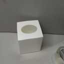 2 Pack Tissue Box Cover, Square Plastic Tissue Holder Non-Slip Base, White