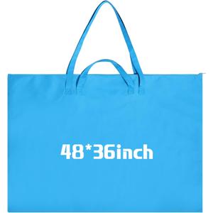 Abbylike 48 x 36 Inch Art Portfolio Bag Large Size Art Supply Bag with Nylon Shoulder Waterproof Poster Board Painting Drawing Sketch Storage Carrying Case for Christmas Artwork Gift(Blue,1 Pcs)