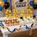 2026 Graduation Party Decorations Graduate LED Lights, 4 LED Marquee Light Up Letters GRADClass of 2026 Graduation Ornaments Sign for Kindergarten Preschool High School College Wall Table Decor Party Supplies