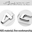 4-Matic Emblem 3D ABS Trunk Logo Badge Decoration Gift (Chrome Silver) Compatible for Mercedes-Benz Accessories (A1)