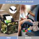 Camouflage Car Seat Organizer for Men, Waterproof Backseat Storage Bag with Multi-Pockets, Heavy-Duty Tactical Gear for Truck SUV Off-Road Travel Accessories