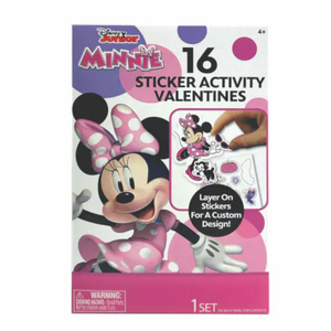 Disney Junior Minnie Sticker Activity Valentines, 2 Pack 