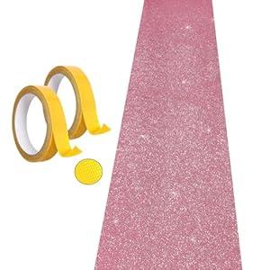 Carpet Runner Runway Rug, Glitter Red Carpet Runner 55 GSM Thickness (2.46 x 17Feet) for Wedding Party Hallway Rug, Christmas Xmas Thanksgiving