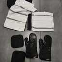 Oven Mitts Kitchen Towels and Dishcloths with Pot Holders Sets, Oven Gloves Hot Pads 500°F Heat Resistant with Silicone Grip, Include 2 Cooking Gloves/2 Potholders/4 Kitchen Towels/4 Dish Towels