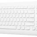 Lenovo 510 Wireless Combo with 2.4 GHz USB Receiver, Slim Full Size Keyboard, Full Number Pad, 1200 DPI Optical Mouse, Left or Right Hand, GX30W75336, White