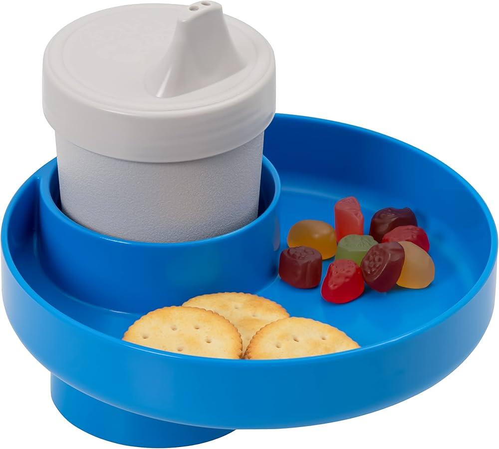 My Travel Tray - Made in USA - A Cup Holder Travel Tray for Car Seats, Enjoyed by Toddlers, Kids and Adults! (Blue)
