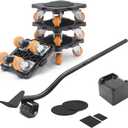ONEON Furniture Movers with Wheels & Lifter Set, 360 Rotation Upgrated Wheels Axle Contains Bearings Furniture Mover Dolly, 660 Lbs Capacity, for Moving Heavy Furniture, Refrigerator, Sofa, Cabinet