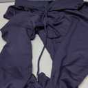 Herseas Women's Wide Waistband Sweatpants 2025 Trendy Baggy High Waisted Casual Trousers Flare Leg Pant (Medium, Navy Blue)