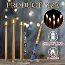 Macarrie 24 Packs Flameless Taper Candles Battery Operated Fake 11 Inch Long Candlelight LED Flameless Candlesticks Flickering Tapered for Spring Summer Wedding(Gold)