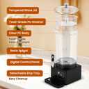 Electric Coffee and Tea Urn Hot Cider Warmer, 50Cups / 2.6 Gallons, Mulled Wine Fruit Tea Maker Hot Beverage Dispenser for Buffet Catering Parties